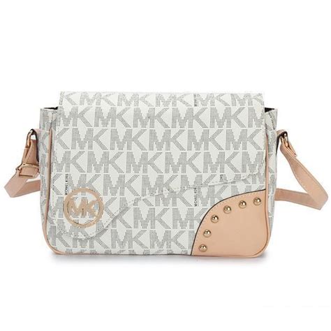 mk white sling bag